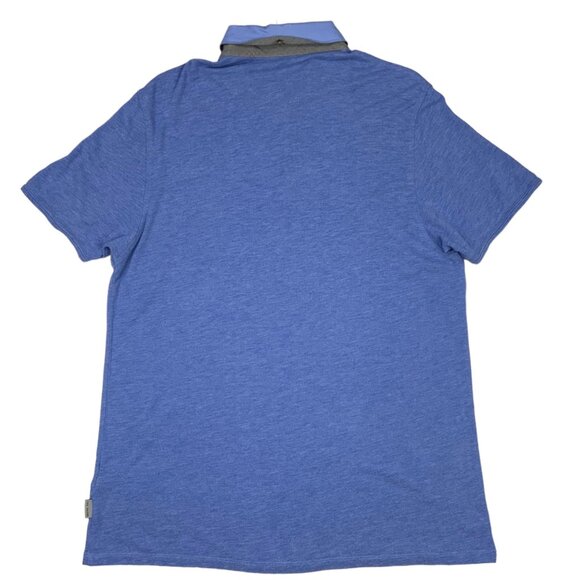 Ted Baker Mens Ovaskep Polo Collar Shirt 6 US/2XL XXL Blue Short Sleeve Preppy - Picture 2 of 11